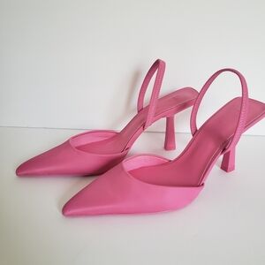 H&M Barbie Pink Slingback with Pointed toes Heels.  European 39, US Size 8
